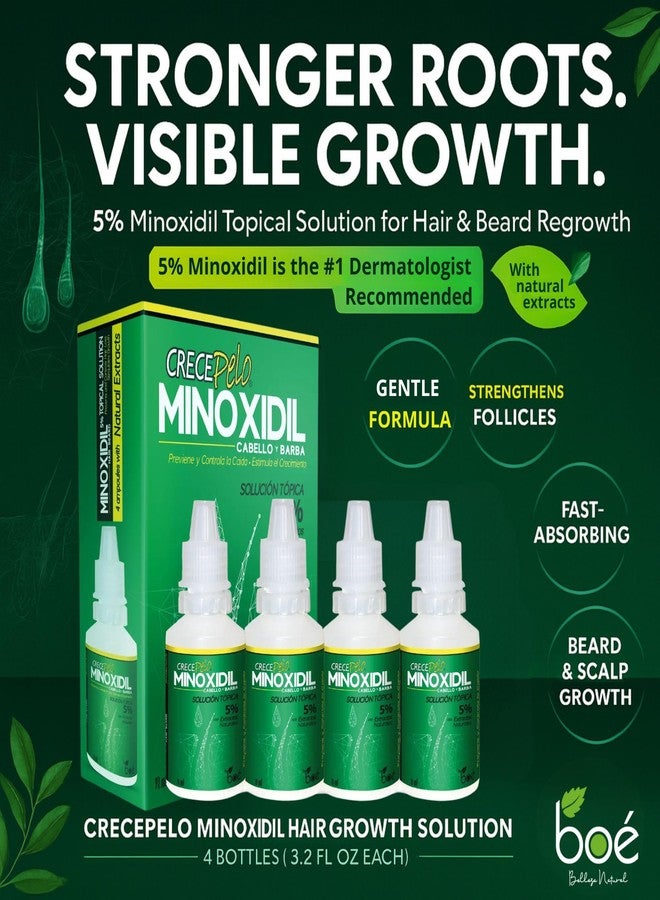 Crece Pelo Crecepelo Minoxidil Hair Growth Solution, 5% Topical Solution with Natural Extracts, 3.2 fl oz - NDC: 78192-400 - Image 2